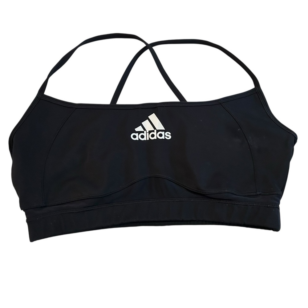 Adidas Sports Bra Climalite Active Wear Black Women’s Large Spaghetti Straps